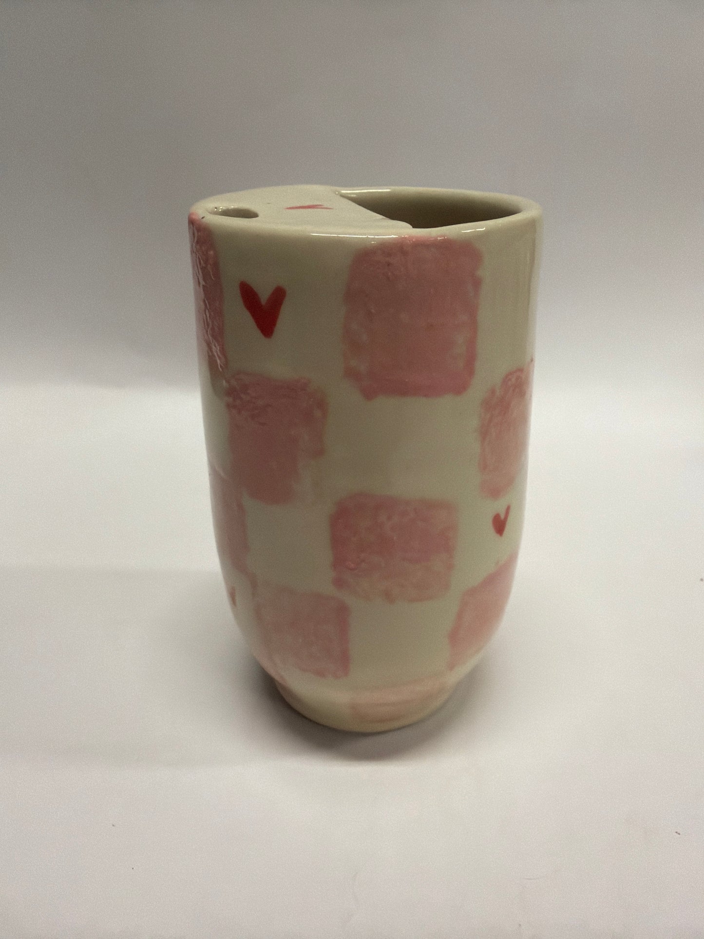 Pink checkered To-Go Mug