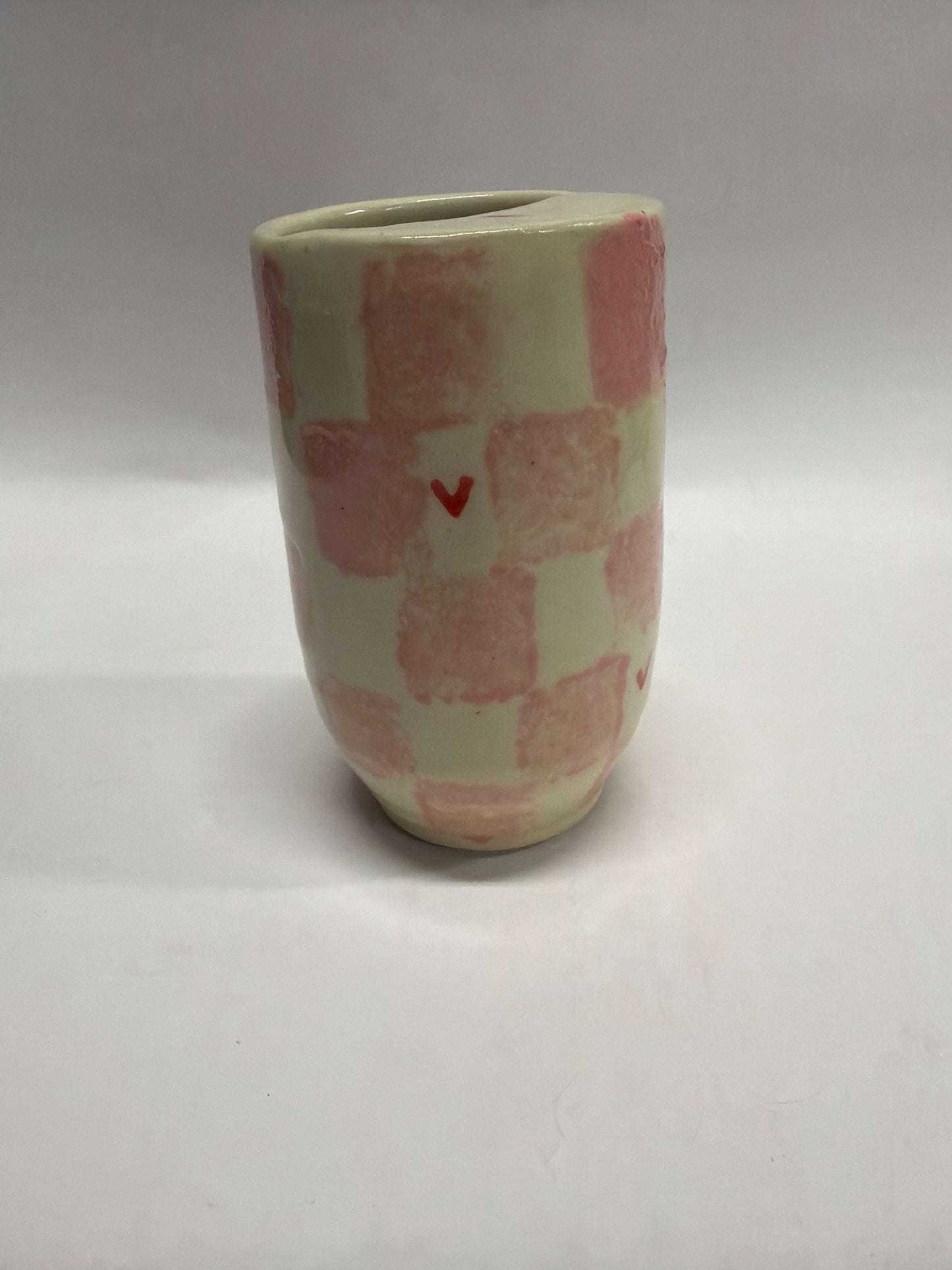 Pink checkered To-Go Mug