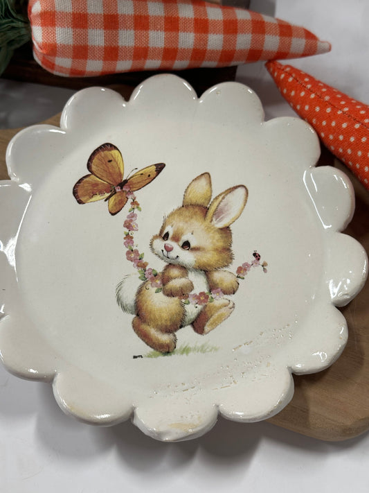 Vintage bunny plate(second)