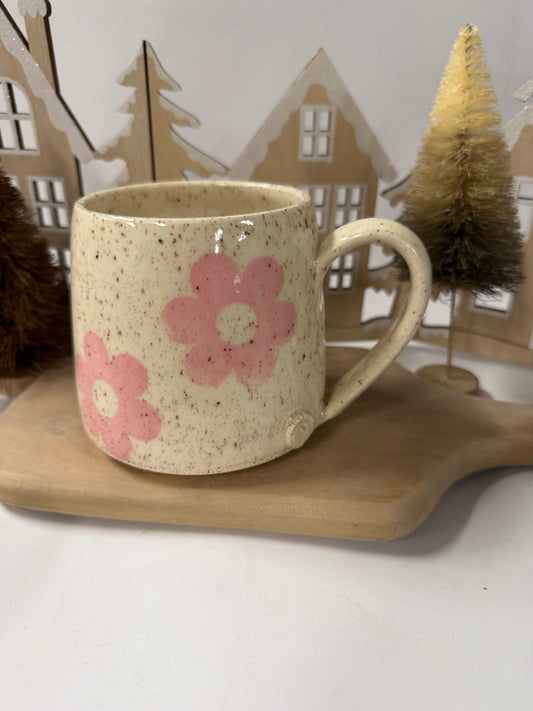 Pink Dasiy Flower Mug