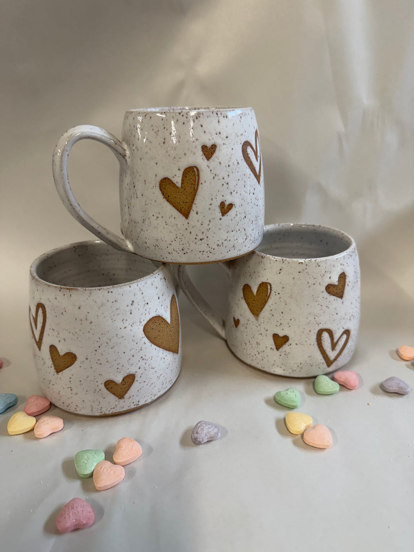 White Heart Mug