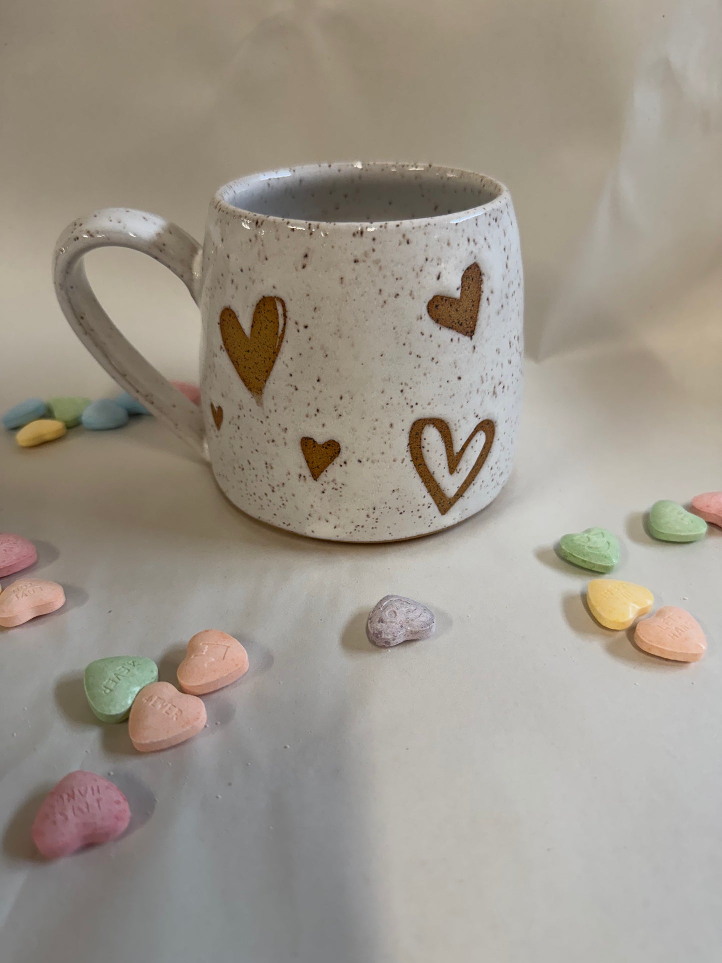 White Heart Mug