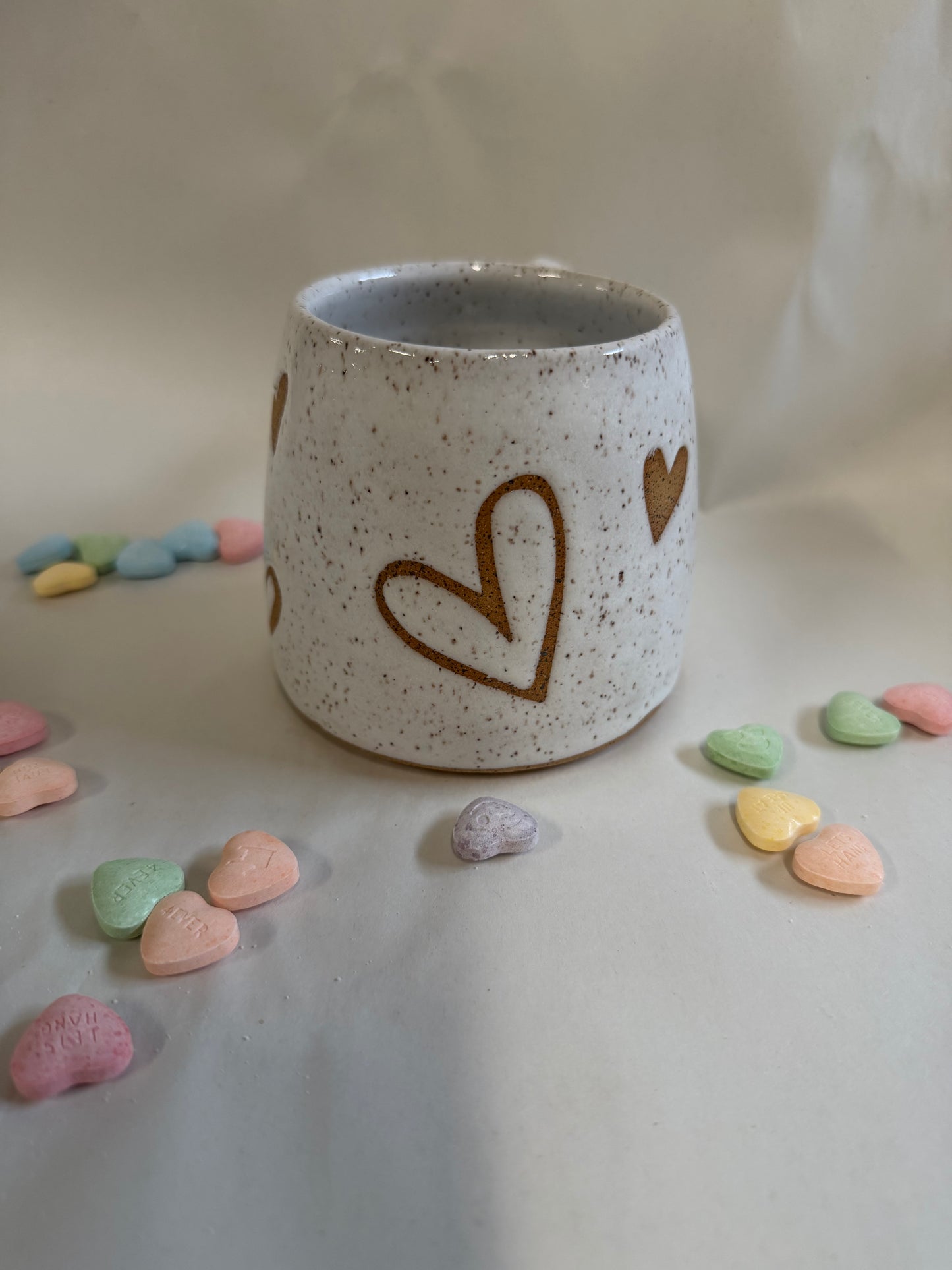 White Heart Mug