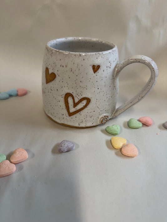 White Heart Mug