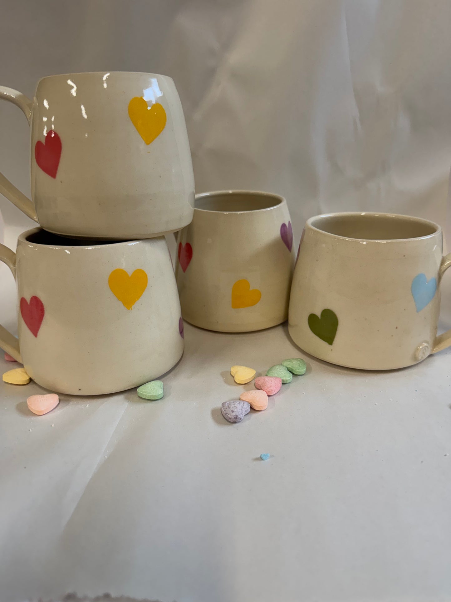 Rainbow Heart Mugs