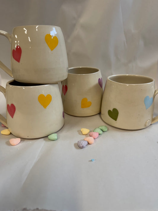 Rainbow Heart Mugs