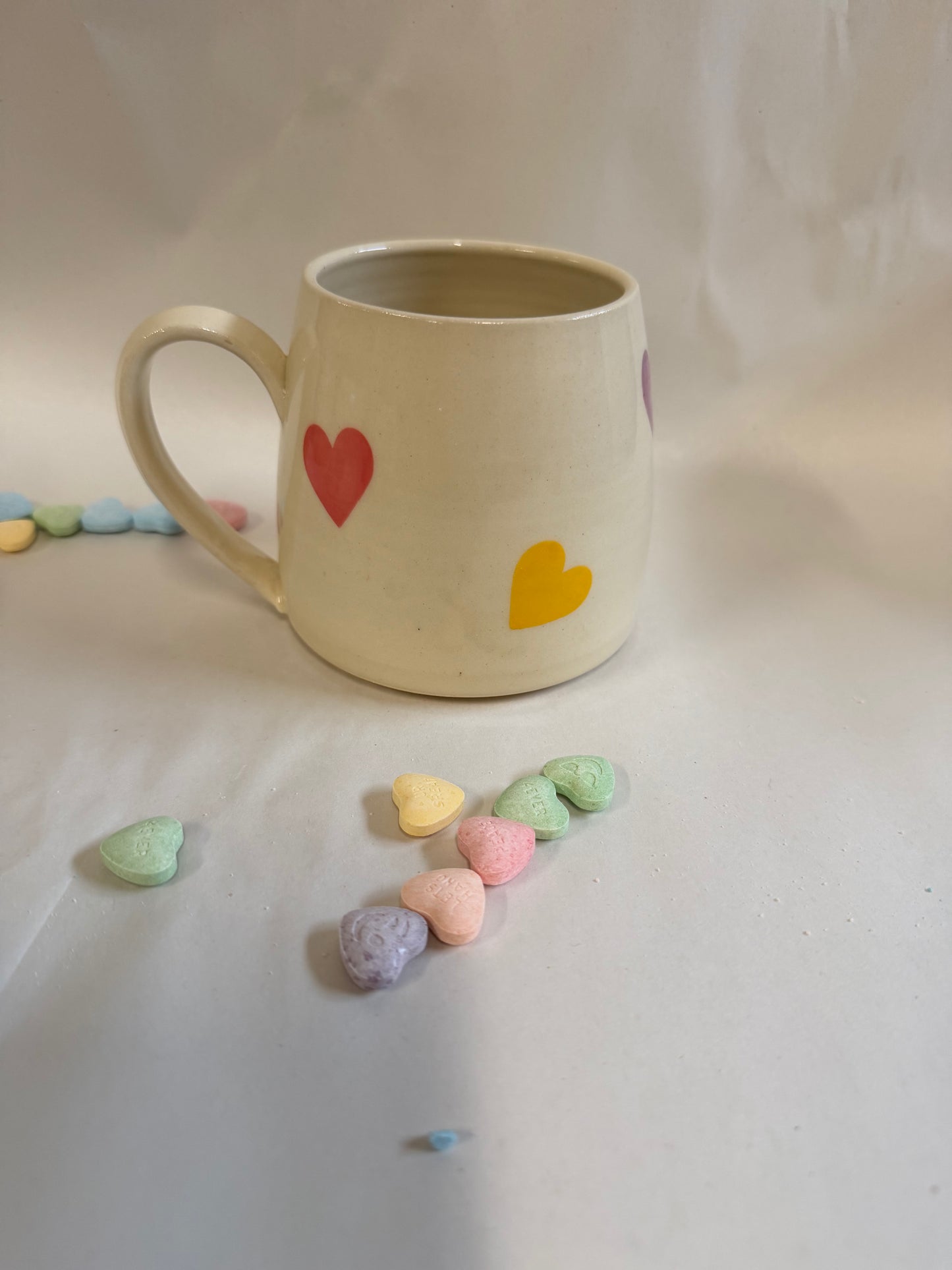 Rainbow Heart Mugs